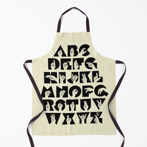 Item preview, ASL Alphabet Sign Language-Black designed and sold by nukartDesigns.