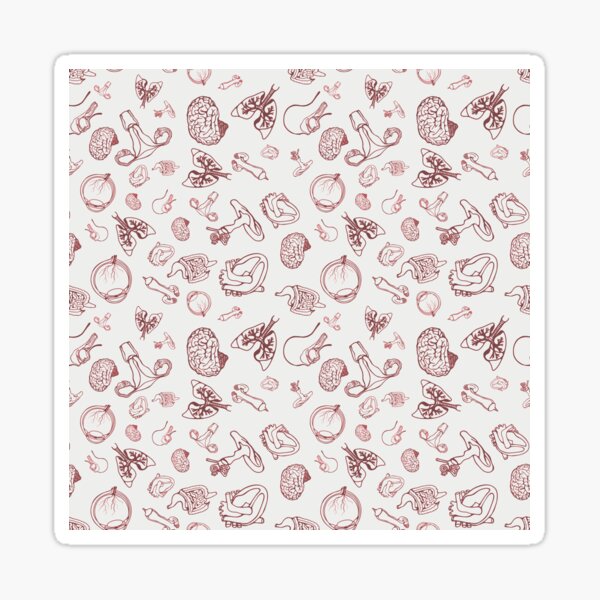Item preview, Body parts and inner workings. Anatomy line drawings. BURGUNDY designed and sold by LayerCakeDigDes.