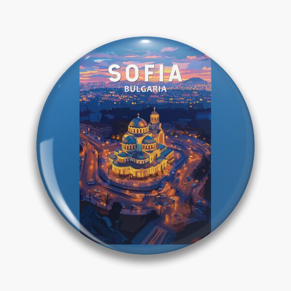 Item preview, Sofia Bulgaria  Illustration Travel Art Vintage designed and sold by KrisSidDesigns.