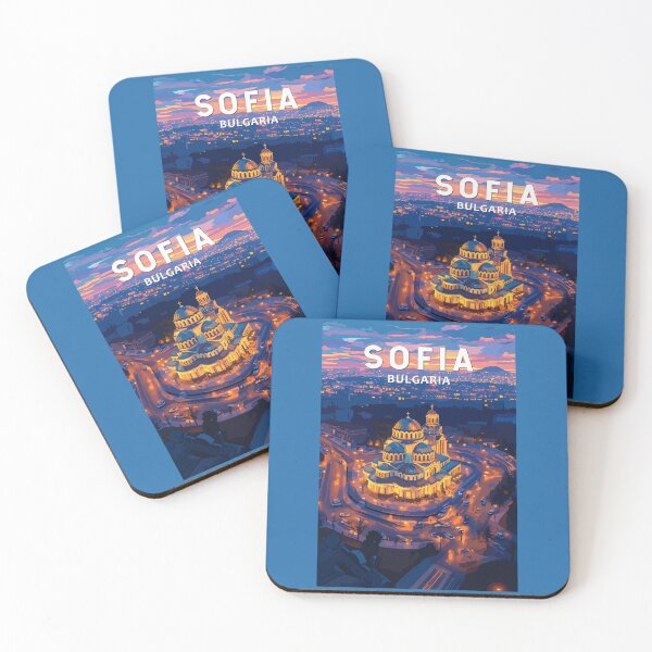 Item preview, Sofia Bulgaria  Illustration Travel Art Vintage designed and sold by KrisSidDesigns.