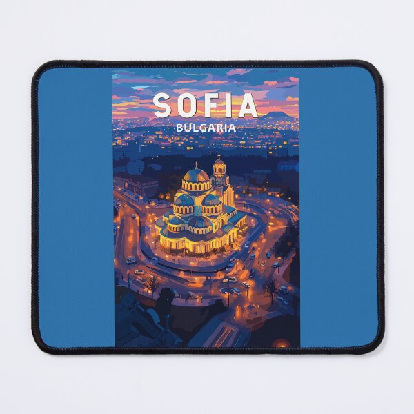 Item preview, Sofia Bulgaria Illustration Travel Art Vintage designed and sold by KrisSidDesigns.