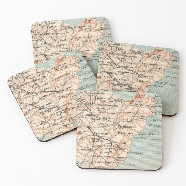 Item preview, South/East Mallorca around 1925 (Portocolom, Portopetro, Cala Ratjada): historical island map for Balearic holidaymakers and residents designed and sold by RetroTraveller.