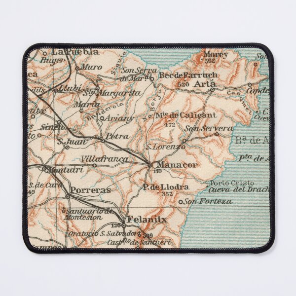 Item preview, South/East Mallorca around 1925 (Portocolom, Portopetro, Cala Ratjada): historical island map for Balearic holidaymakers and residents designed and sold by RetroTraveller.
