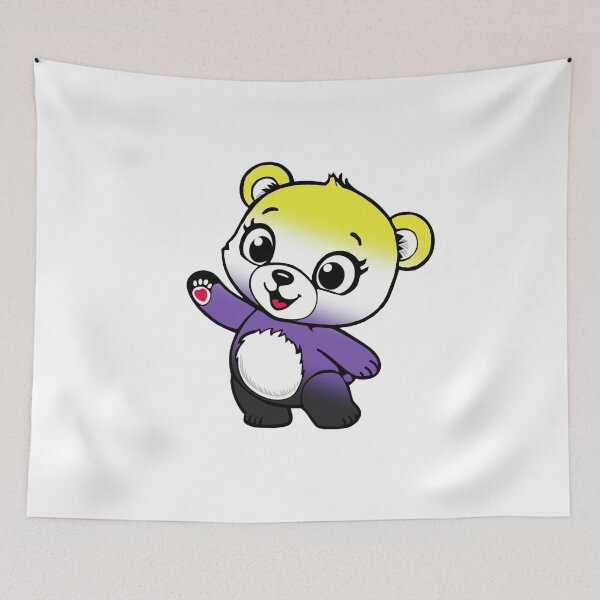 Item preview, Kawaii Nonbinary Bear – Cute Nonbinary Pride Design designed and sold by Travelslightly.