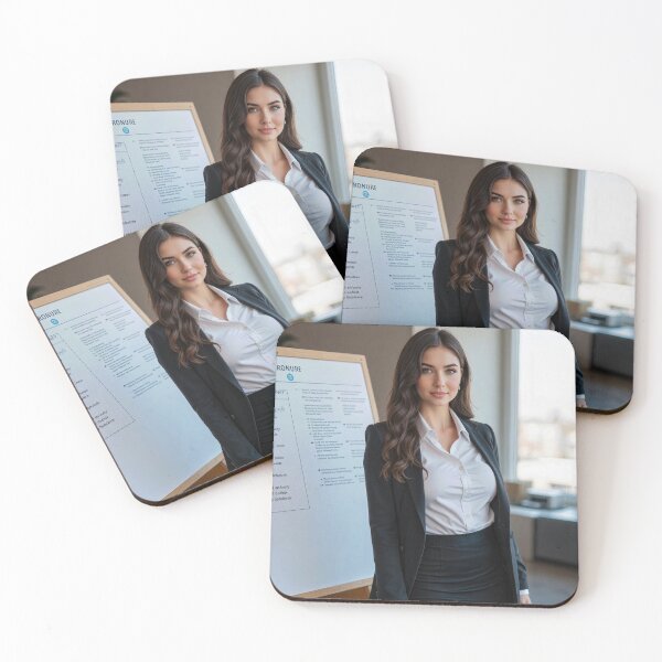 Item preview, Elegant Professional Woman in Office Setting designed and sold by AIGirlsMag.