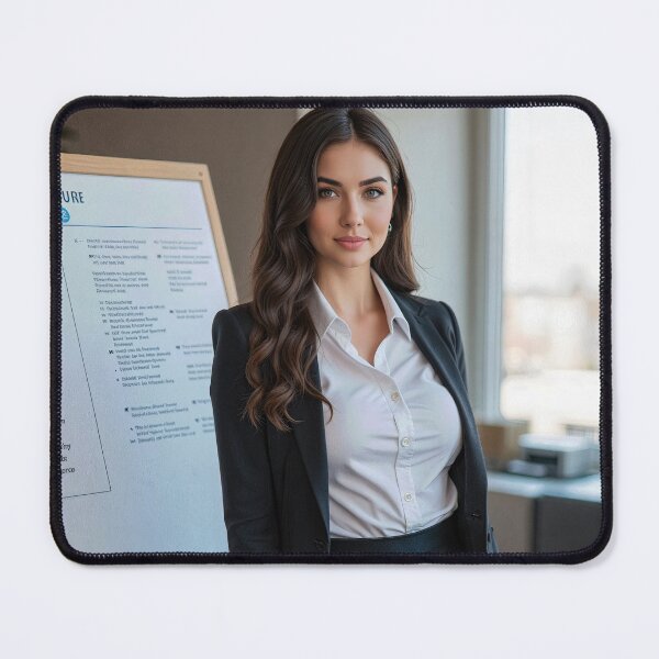 Item preview, Elegant Professional Woman in Office Setting designed and sold by AIGirlsMag.