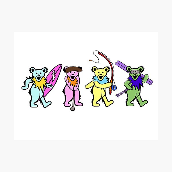 Item preview, Sporty Grateful Dead Bears designed and sold by CoastalBonesCK.