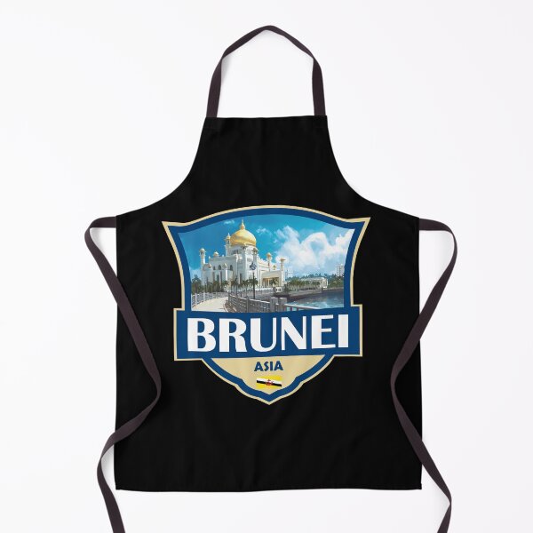 Item preview, Brunei Illustration Retro Badge designed and sold by KrisSidDesigns.