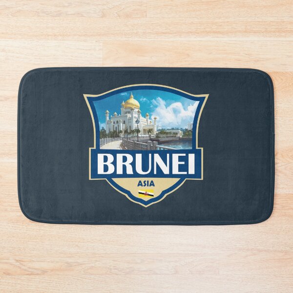 Item preview, Brunei Illustration Retro Badge designed and sold by KrisSidDesigns.