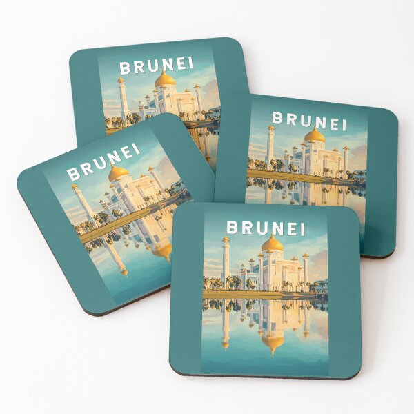Item preview, Brunei Illustration Travel Art Vintage designed and sold by KrisSidDesigns.