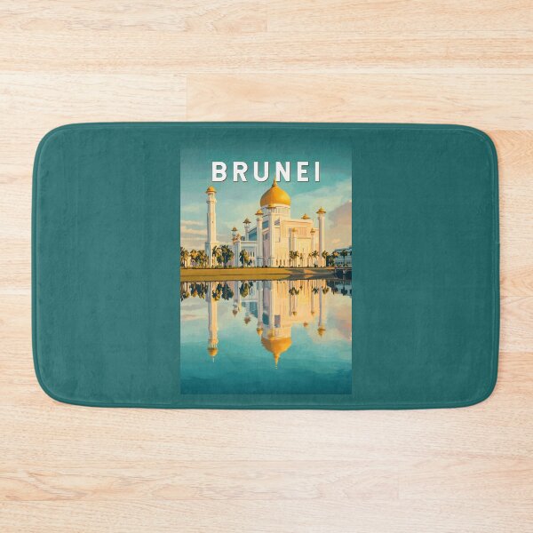 Item preview, Brunei Illustration Travel Art Vintage designed and sold by KrisSidDesigns.