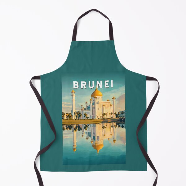 Item preview, Brunei Illustration Travel Art Vintage designed and sold by KrisSidDesigns.