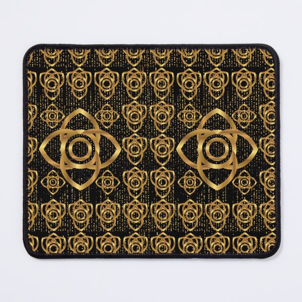 Item preview, Luxurious Gold Geometric Mandala Pattern on Black – Timeless Elegance designed and sold by belladesign7.