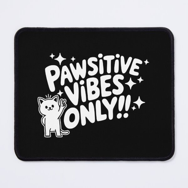 Item preview, Pawsitive Vibes Only! Cat Pun designed and sold by PMCreative.