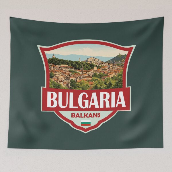 Item preview, Bulgaria Illustration Retro Badge designed and sold by KrisSidDesigns.