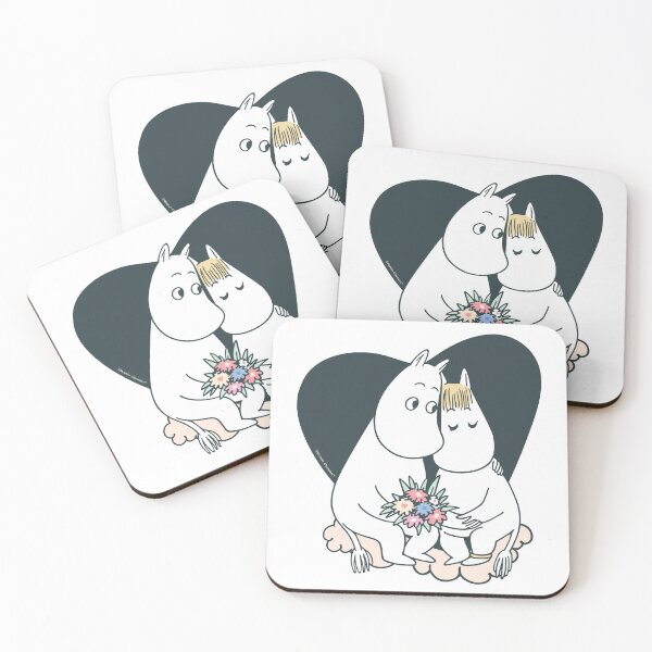 Item preview, Moomin Love Moomintroll & Snorkmaiden Together Heart designed and sold by MoominStore.