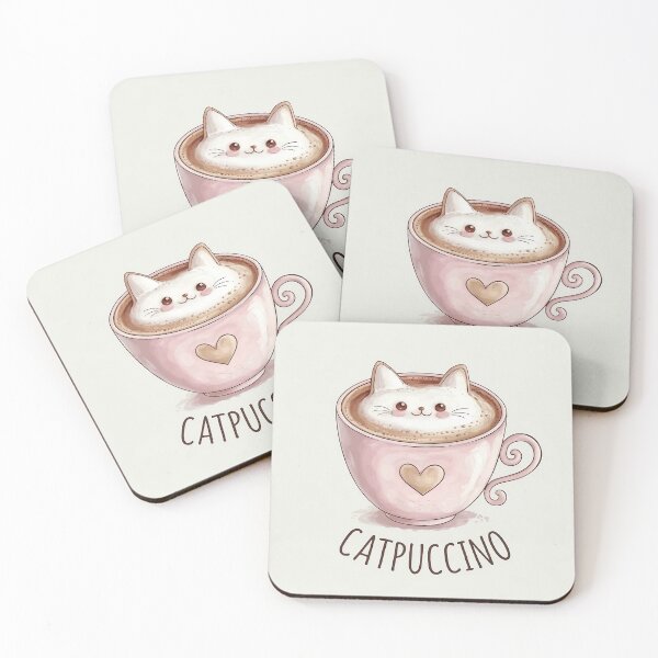Item preview, Whimsical Catpuccino designed and sold by meowjourney.