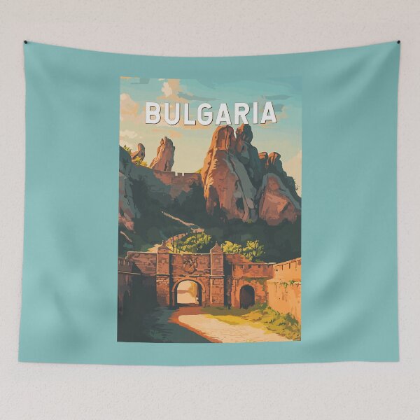 Item preview, Bulgaria Illustration Travel Art Vintage designed and sold by KrisSidDesigns.