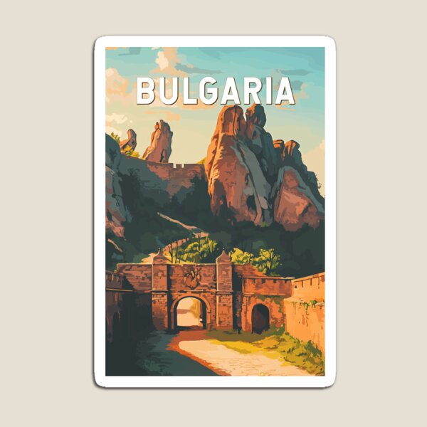 Item preview, Bulgaria Illustration Travel Art Vintage designed and sold by KrisSidDesigns.
