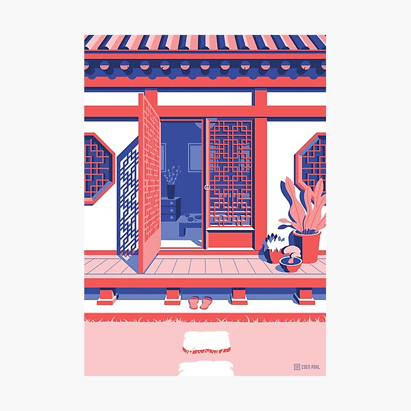 Aperçu de l'œuvre Hanok (version jour) - Architecture traditionnelle coréenne créée et vendue par Coen Pohl.