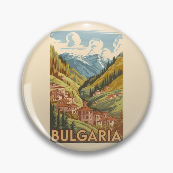 Item preview, Bulgaria Painterly Illustration Travel Art Vintage designed and sold by KrisSidDesigns.