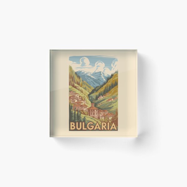 Item preview, Bulgaria Painterly Illustration Travel Art Vintage designed and sold by KrisSidDesigns.