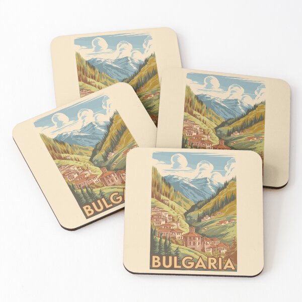 Item preview, Bulgaria Painterly Illustration Travel Art Vintage designed and sold by KrisSidDesigns.