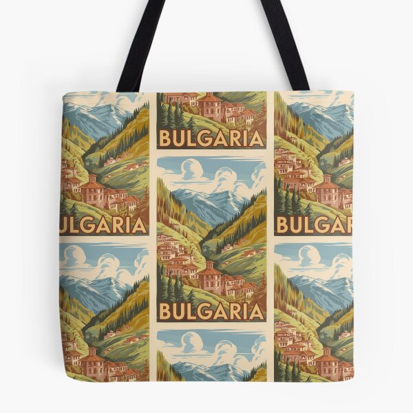 Item preview, Bulgaria Painterly Illustration Travel Art Vintage designed and sold by KrisSidDesigns.
