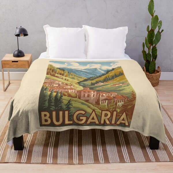 Item preview, Bulgaria Painterly Illustration Travel Art Vintage designed and sold by KrisSidDesigns.