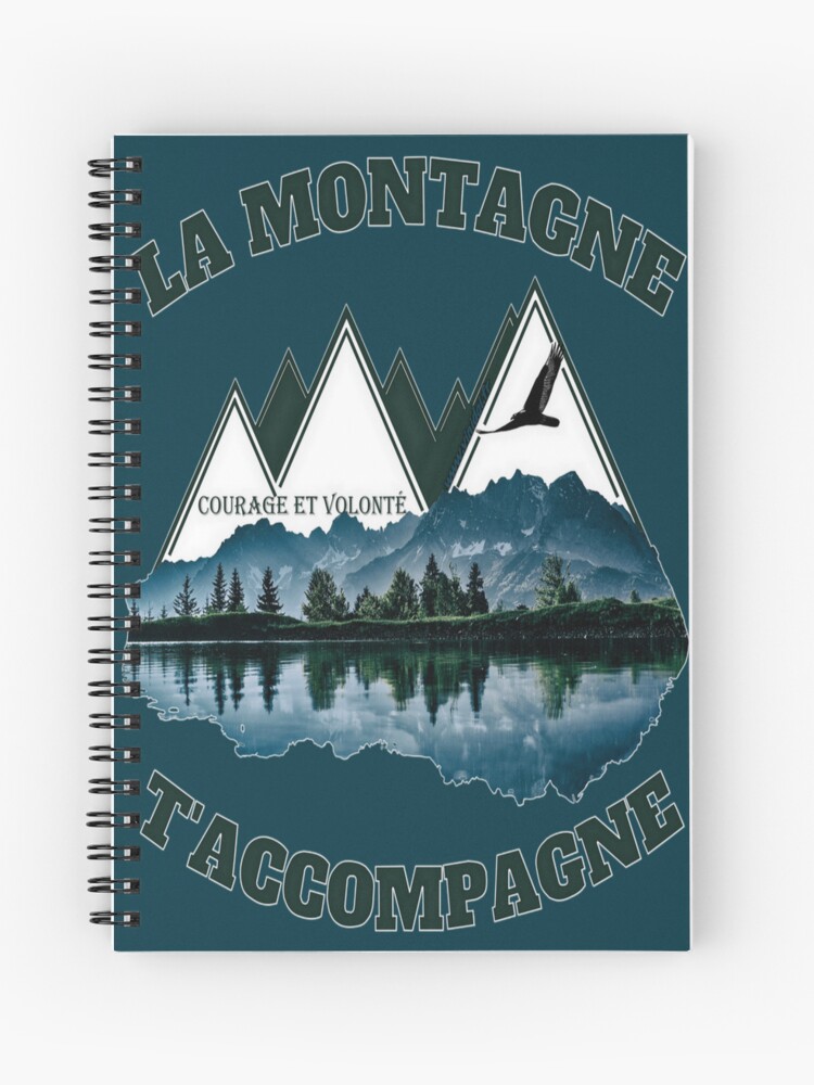 Aperçu 1 sur 3. Carnet avec l'œuvre La vie est une Montagne. créée et vendue par Vinidal.