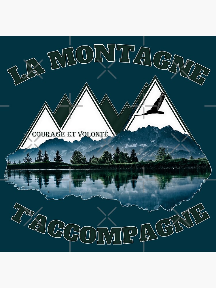 Aperçu 4 sur 4. Coussin avec l'œuvre La vie est une Montagne. créée et vendue par Vinidal.