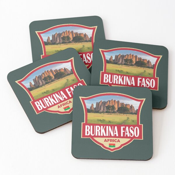 Item preview, Burkina Faso Illustration Retro Badge designed and sold by KrisSidDesigns.
