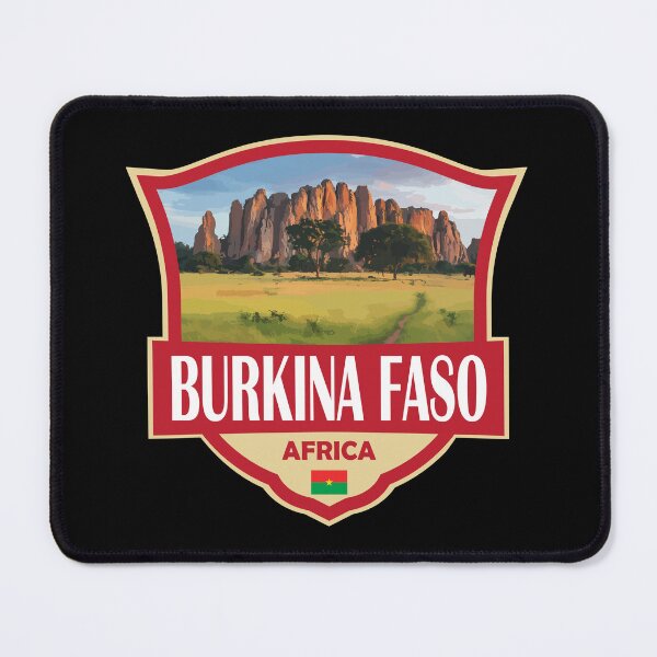 Item preview, Burkina Faso Illustration Retro Badge designed and sold by KrisSidDesigns.