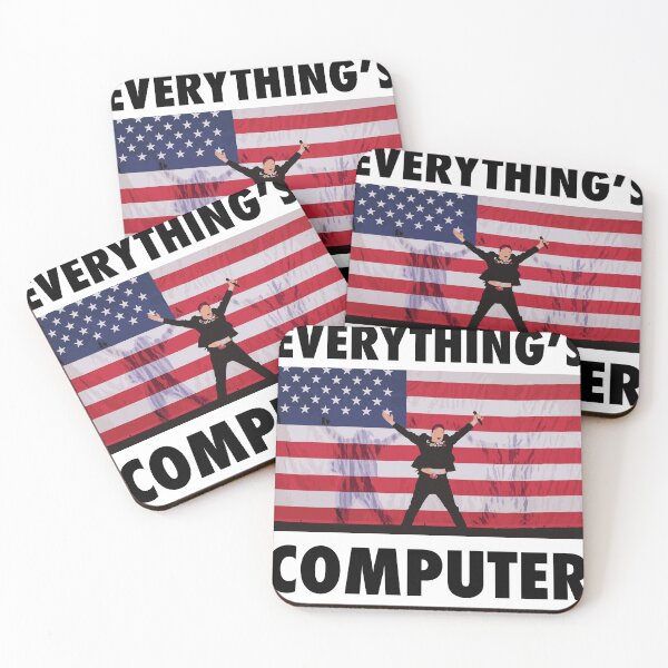Item preview, Everything's Computer American Flag Musk designed and sold by ruebelg13.