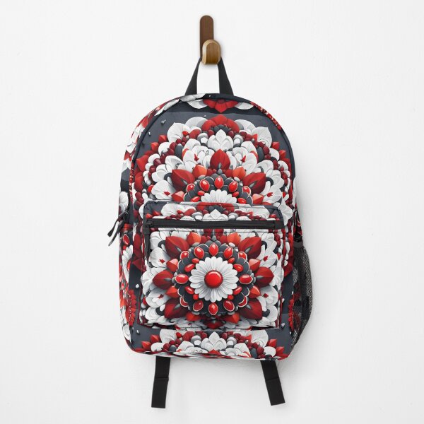 Item preview, Mandala with red and white stones designed and sold by PrintLabStudio.