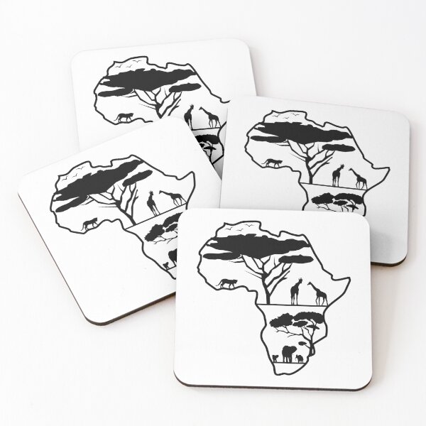 Item preview, Africa Continent African animals silhouette. designed and sold by MagnoliaLake.