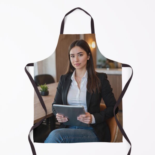 Item preview, Elegant Professional Woman in Modern Office designed and sold by AIGirlsMag.
