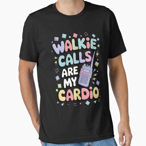 Vista previa del artículo con la obra «Las llamadas de walkie-talkie son mi cardio, maestro de educación especial, escuela», diseñado y vendido por tearbytea.