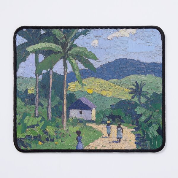 Item preview, Cameroon landscape | Post-impressionist painting style designed and sold by ComicsFactory.