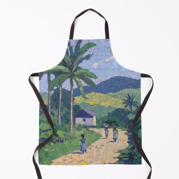 Item preview, Cameroon landscape | Post-impressionist painting style designed and sold by ComicsFactory.