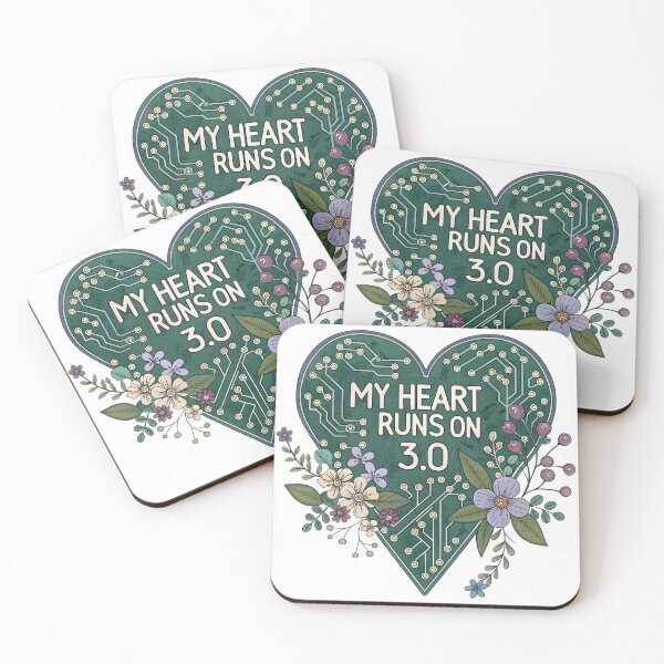 Item preview, My Heart Runs on 3.0 – Tech Meets Nature Circuit Board Heart Design designed and sold by AnnDesignStudio.
