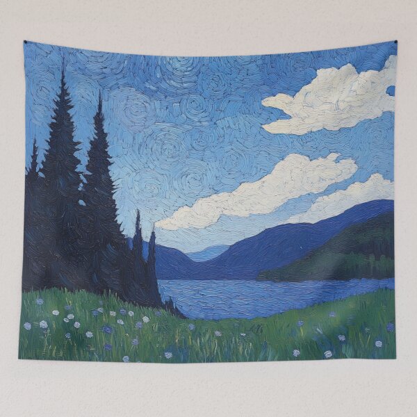 Item preview, Canada landscape | Post-impressionist painting style designed and sold by ComicsFactory.