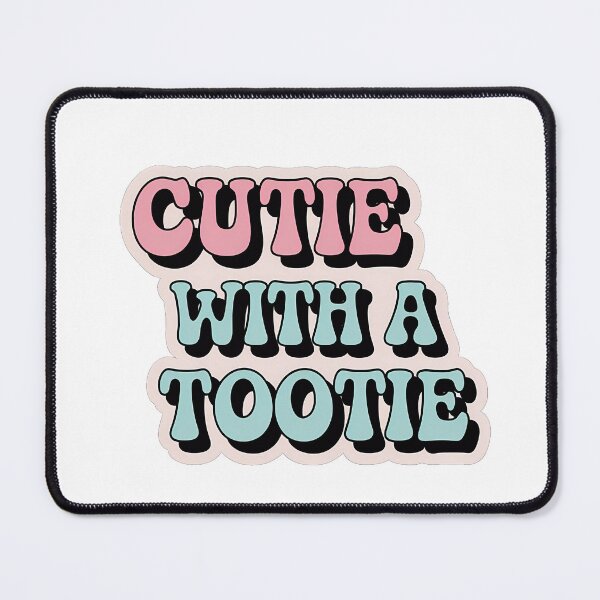 Item preview, Cutie with a Tootie – Funny & Aesthetic Retro Sticker for Playful Vibes designed and sold by WatermelonPink.