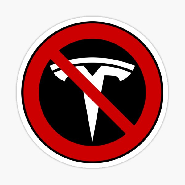 Vista previa del artículo con la obra «Parachoques de Tesla, anti Elon, anti Tesla, comprado antes de que Elon se volviera completamente Elon, pegatina para parachoques», diseñado y vendido por MiaSky Fox.