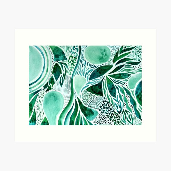 Item preview, Green watercolor designed and sold by Maia Imagine.