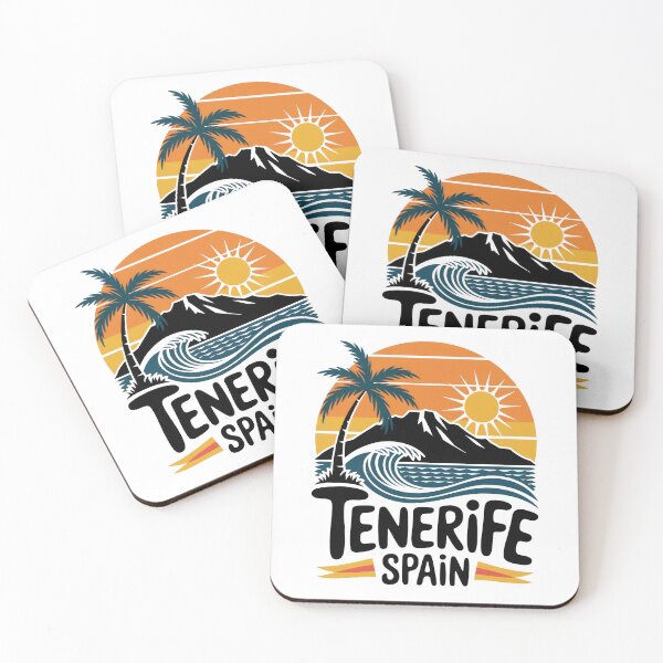 Item preview, Tenerife Spain Vintage Retro Design – Sunset, Waves & Teide designed and sold by pod24.