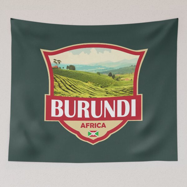Item preview, Burundi Illustration Retro Badge designed and sold by KrisSidDesigns.