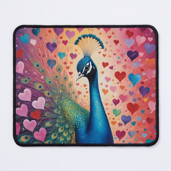 Item preview, Love's Plume: A Peacock's Vibrant Lovefest designed and sold by CrushyAIDesigns.