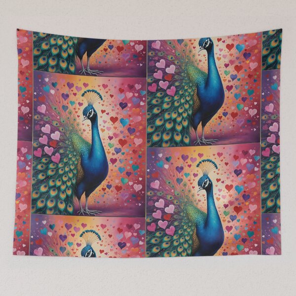 Item preview, Love's Plume: A Peacock's Vibrant Lovefest designed and sold by CrushyAIDesigns.