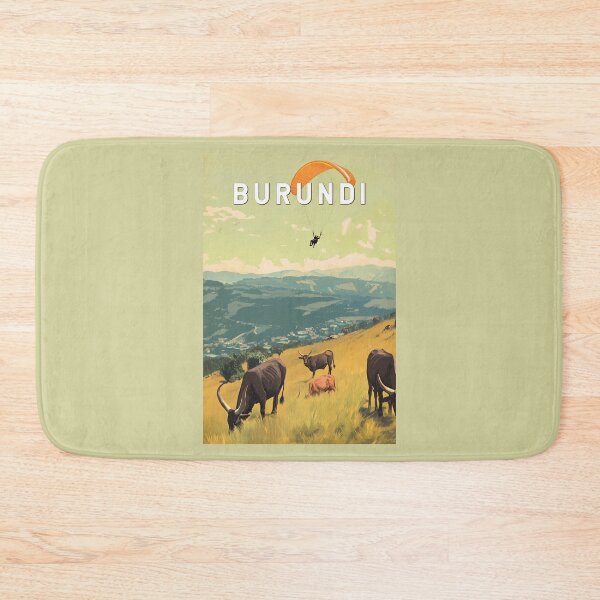 Item preview, Burundi Illustration Travel Art Vintage designed and sold by KrisSidDesigns.
